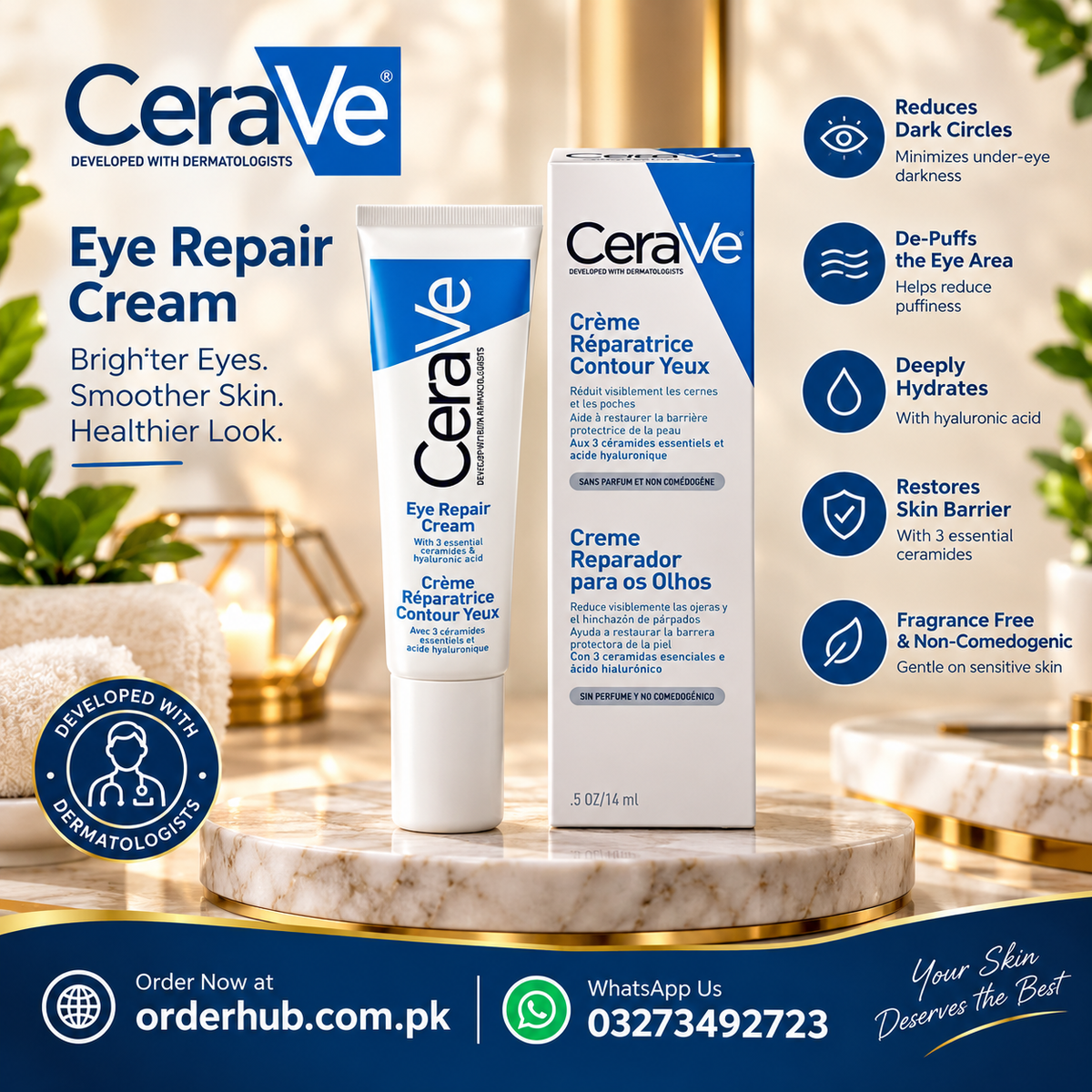 CeraVe Gentle Eye Cleanser – Refreshing & Soothing Daily Eye Care