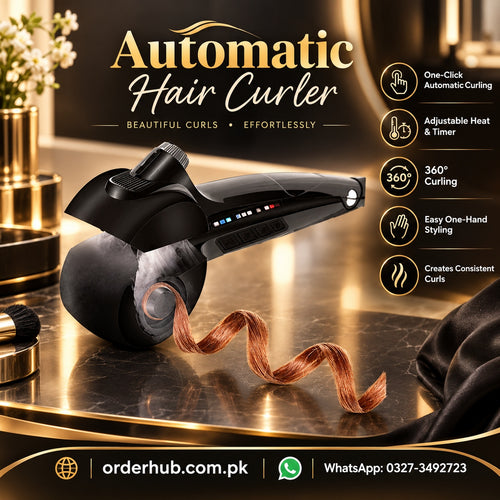 Automatic Hair Curler – Professional Automatic Curling Iron for Effortless Styling, Beautiful Curls and Long-Lasting Waves