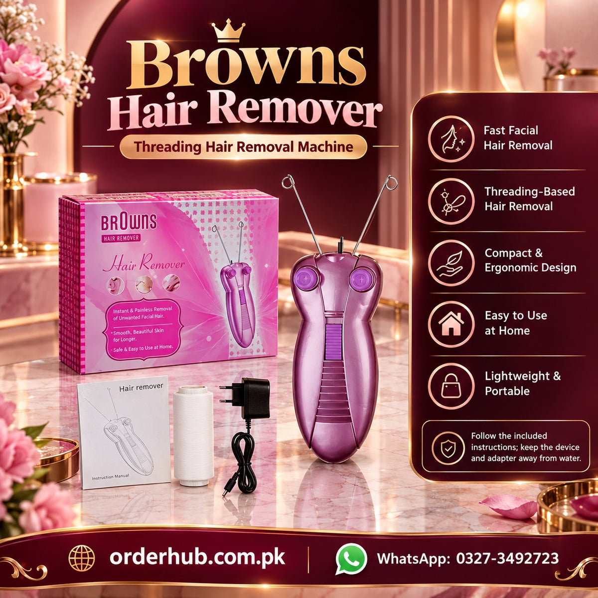 Brown Hair Remover – Hair Removal Cream for Smooth Skin and Easy Body Grooming