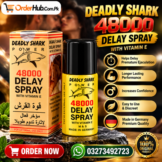 Deadly Shark Power 48000 Delay Spray for Men with Vitamin E