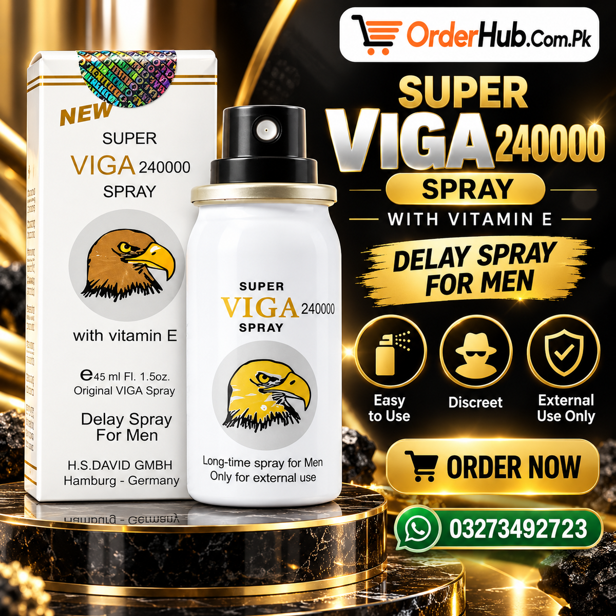 Viga 240000 Delay Spray for Men 45Ml | Long Time Timing Spray