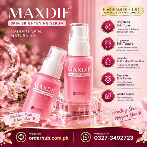 MAXDIF Skin Brightening Serum – Radiance, Hydration & Even Skin Tone Care