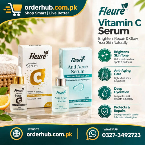 Fleur Vitamin C Serum in Pakistan – Brightening & Hydrating Facial Serum for Glowing Skin