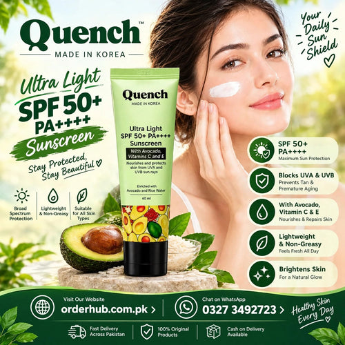 Quench Sunscreen – Daily Sun Protection & Hydrating Face Sunscreen