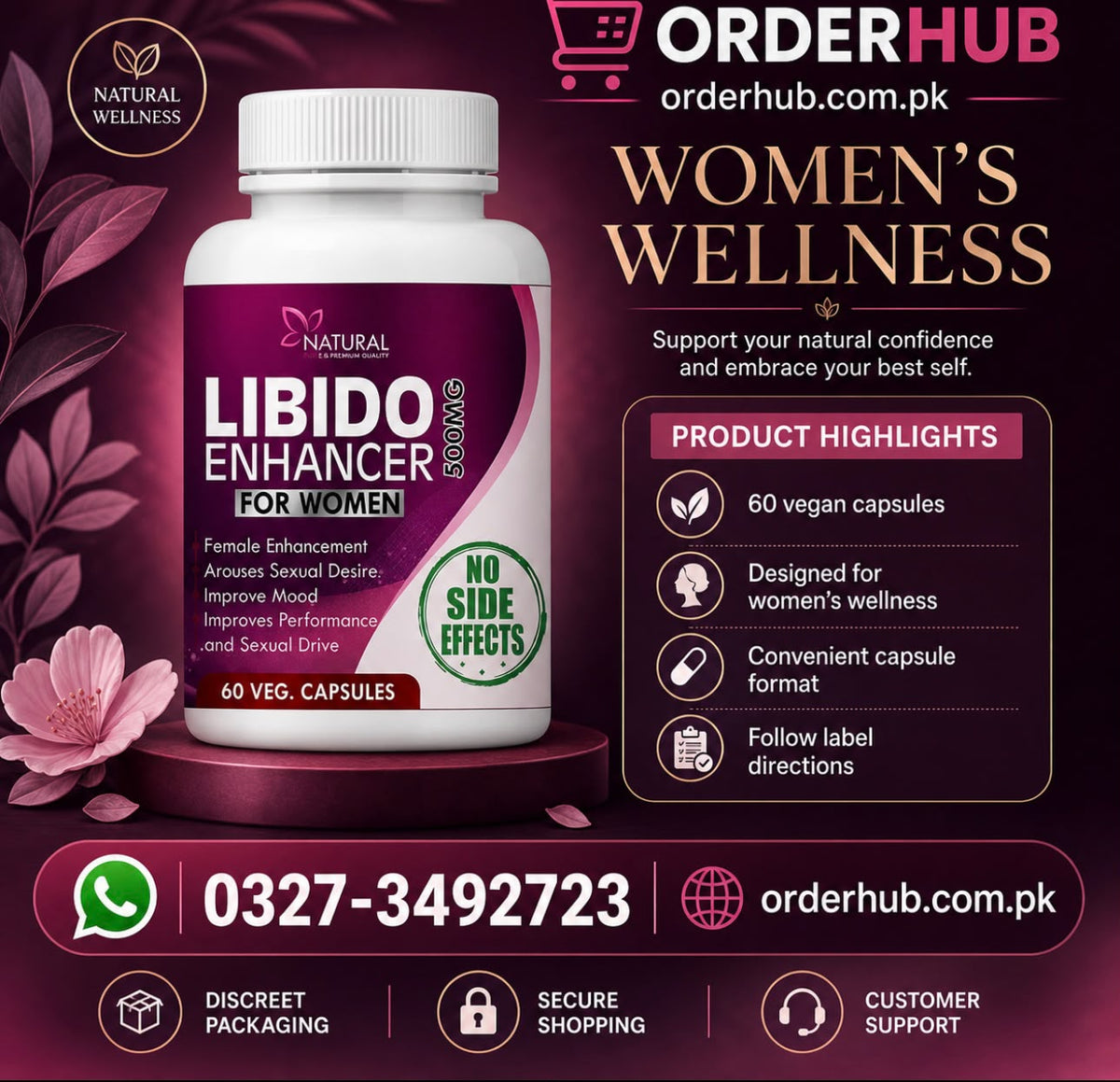 Libido Enhancer for Women – Female Intimate Wellness Supplement for Sexual Desire and Personal Wellbeing