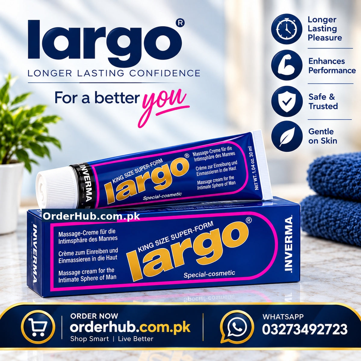 Largo Cream in Pakistan – Male Enhancement, Timing & Performance Delay Cream for Men