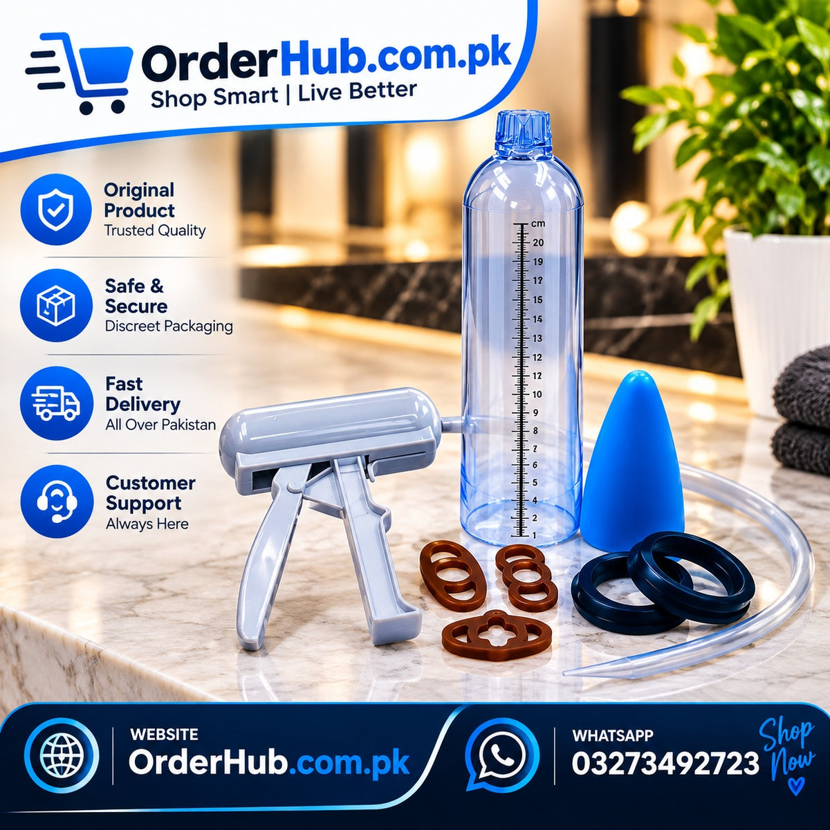 Penis Enlargement Pump – Vacuum Erection & Male Enhancement Pump for Improved Erection Support
