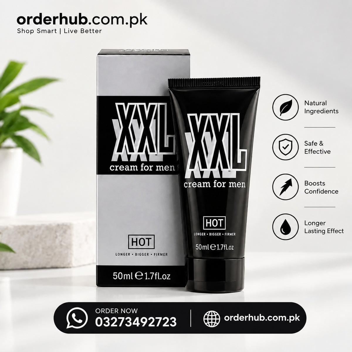XXL Cream – Male Intimate Performance & Sensitivity Control Cream for Men